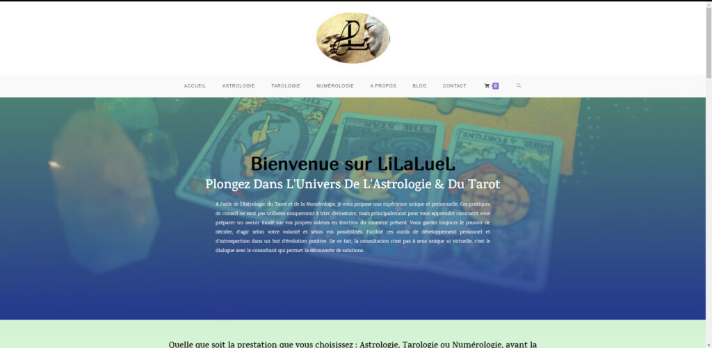 Capture d'écran du site web Lilaluel