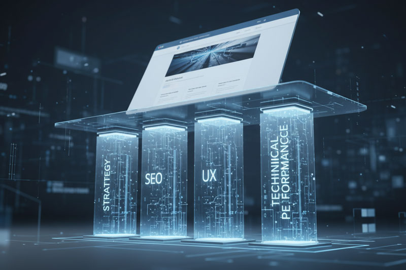 Les quatre piliers d’un site internet performant : stratégie, SEO, UX et performance technique