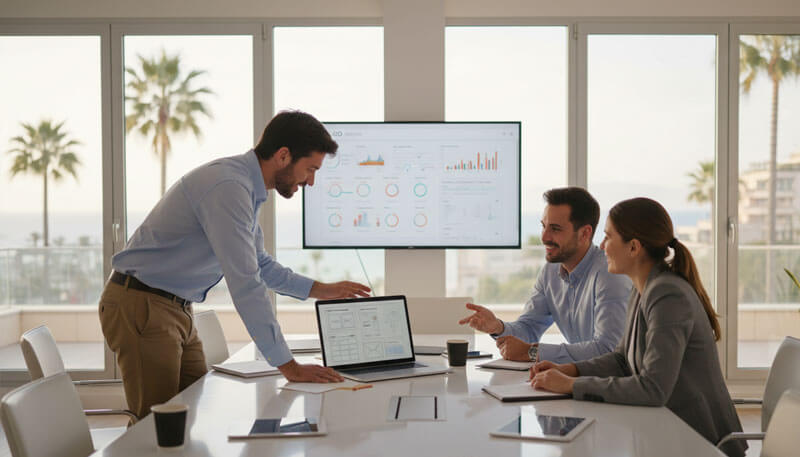 Équipe web à Nice travaillant sur la stratégie et le développement d’un site internet