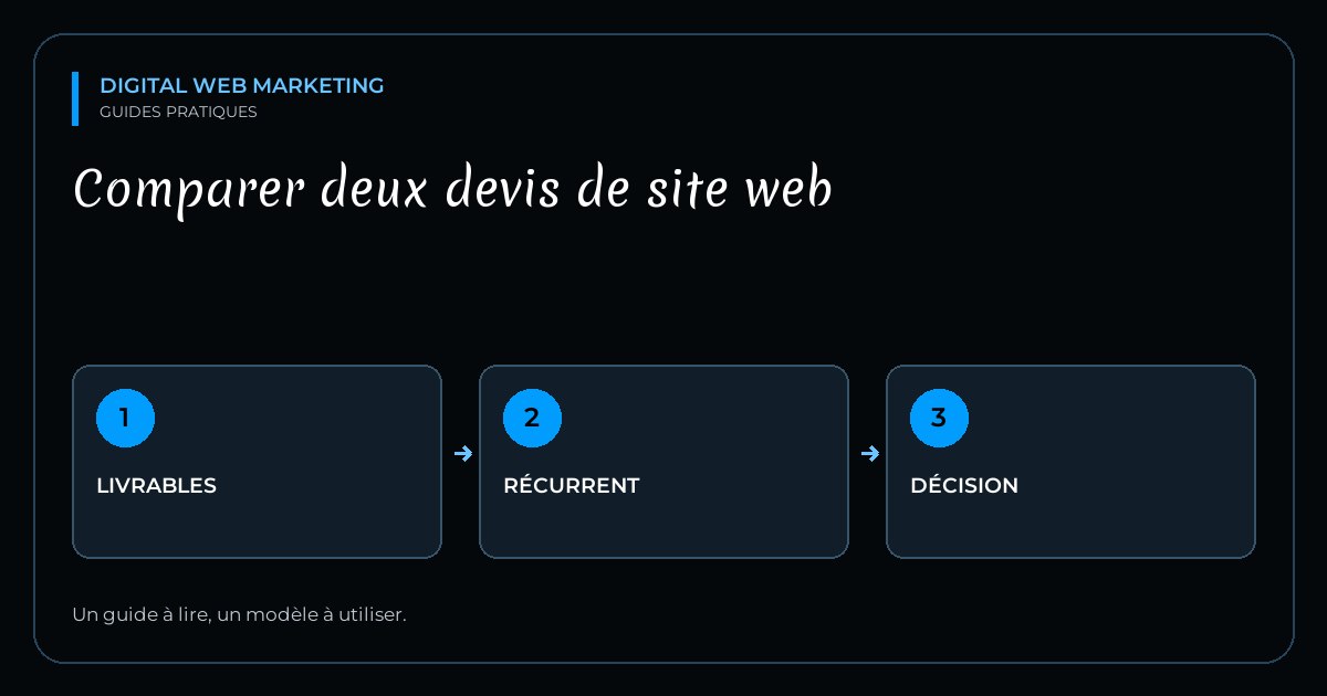 Comparaison de deux périmètres de devis et de leurs coûts récurrents